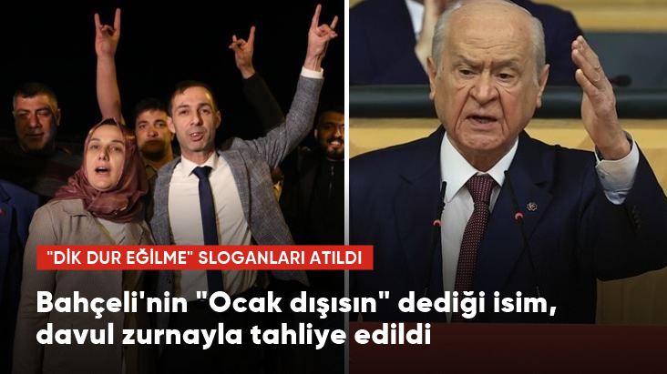 BAHÇELİNİN OCAK DIŞISIN DEDİĞİ İSİM CEZA EVİNDEN DAVUL ZURNA İLE TAHLİYE OLDU.