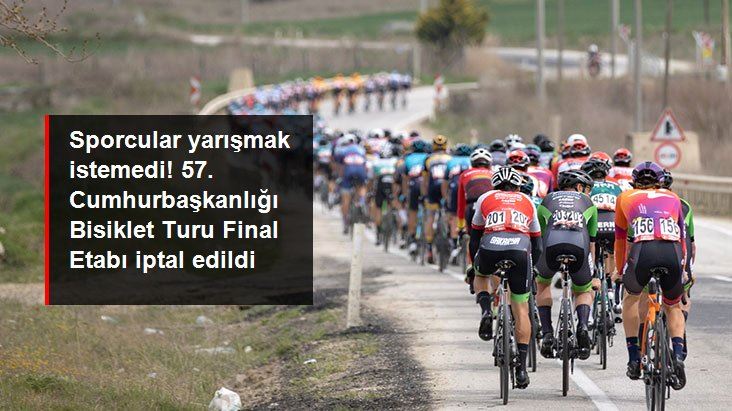 HAVA MUHALEFETİ BİSİKLET YARIŞINI DURDURDU.