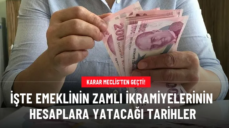EMEKLİ İKRAMİYELERİ ZAMLARI YASALAŞTI.