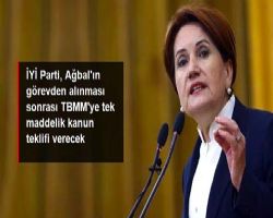 İYİ PARTİ,MECLİS BANKASI BAŞKANLIĞI İÇİN TEK MADDELİK KANUN TEKLİFİ VERECEK.